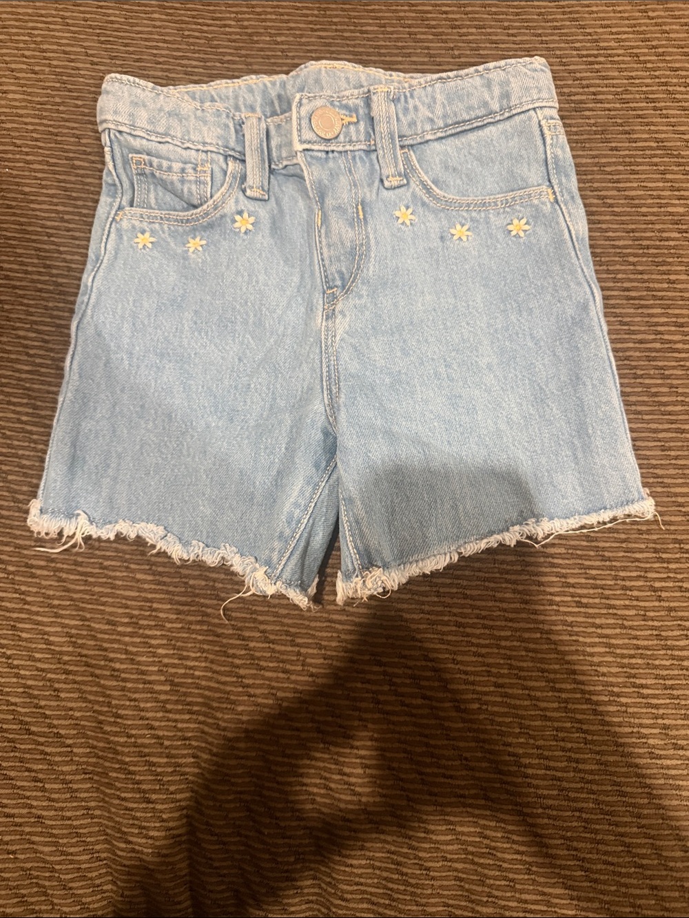 Old Navy Light Blue Daisy Trim Denim Shorts